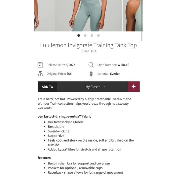 Lululemon Women’s Invigorate Training Tank Top Size 4 - Picture 9 of 9